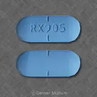 Valacyclovir (Valacyclovir [ val-a-sye-kloe-veer ])-RX 905-1 gram-Blue-Capsule-shape