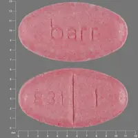 Warfarin (Warfarin (oral) [ war-far-in ])-barr 831 1-1 mg-Pink-Oval