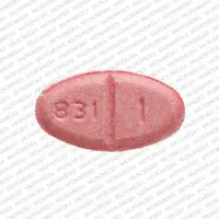 Warfarin (Warfarin (oral) [ war-far-in ])-barr 831 1-1 mg-Pink-Oval