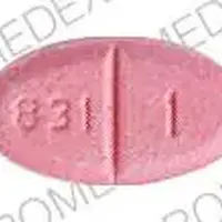 Warfarin (Warfarin (oral) [ war-far-in ])-barr 831 1-1 mg-Pink-Oval