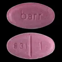 Warfarin (Warfarin (oral) [ war-far-in ])-barr 831 1-1 mg-Pink-Oval