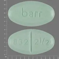 Warfarin (Warfarin (oral) [ war-far-in ])-barr 832 2 1/2-2.5 mg-Green-Oval