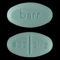 Warfarin (Warfarin (oral) [ war-far-in ])-barr 832 2 1/2-2.5 mg-Green-Oval