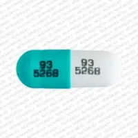 Zaleplon (Zaleplon [ zah-le-plon ])-93 5268 93 5268-5 mg-Green & White-Capsule-shape