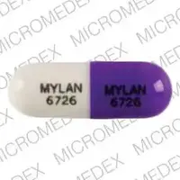 Zonisamide (Zonisamide [ zoe-nis-a-mide ])-MYLAN 6726 MYLAN 6726-50 mg-Purple / White-Capsule-shape