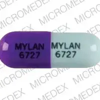 Zonisamide (Zonisamide [ zoe-nis-a-mide ])-MYLAN 6727 MYLAN 6727-100 mg-Purple / Blue-Capsule-shape