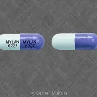 Zonisamide (Zonisamide [ zoe-nis-a-mide ])-MYLAN 6727 MYLAN 6727-100 mg-Purple / Blue-Capsule-shape