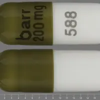 Didanosine (Didanosine [ dye-dan-oh-seen ])-barr 200mg 588-200 mg-Green & White-Capsule-shape