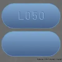 Diphenhydramine and ibuprofen (Diphenhydramine and ibuprofen [ dye-fen-hye-dra-meen-and-eye-bue-proe-fen ])-L050-38 mg / 200 mg-Blue-Oval