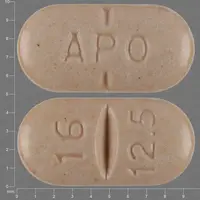 Candesartan (Candesartan [ kan-de-sar-tan ])-APO 16 12.5-16 mg / 12.5 mg-Peach-Capsule-shape