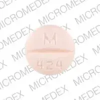 Hydrochlorothiazide and metoprolol (Hydrochlorothiazide and metoprolol [ hye-droe-klor-oh-thye-a-zide-and-me-toe-proe-lole ])-M 424-25 mg / 50 mg-Peach-Round