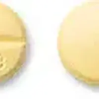 Hydrochlorothiazide and quinapril (Hydrochlorothiazide and quinapril [ hye-droe-klor-oh-thy-a-zide-and-kwin-a-pril ])-M 543-12.5 mg / 20 mg-Yellow-Round