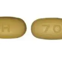 Lopinavir and ritonavir (Lopinavir and ritonavir [ loe-pin-a-vir-and-ri-toe-na-veer ])-H 70-200 mg / 50 mg-Yellow-Oval