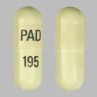 Mefenamic acid (Mefenamic acid [ me-fe-nam-ik ])-PAD 195-250 mg-Yellow-Capsule-shape