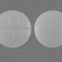 Meperidine (Meperidine (oral/injection) [ me-per-i-deen ])-381 b-50 mg-White-Round