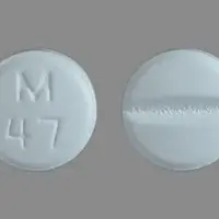 Metoprolol (Metoprolol [ me-toe-pro-lol ])-M 47-100 mg-Blue-Round