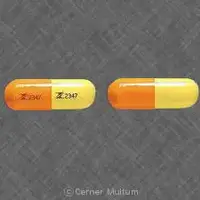 Procainamide (injection) (Procainamide (injection) [ proe-kane-a-mide ])-Z 2347 Z 2347-500 mg-Orange & Yellow-Capsule-shape