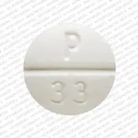 Propylthiouracil (Propylthiouracil [ pro-pil-thye-oh-ure-a-sil ])-P 33-50 mg-White-Round