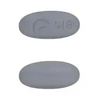 Ranolazine (Ranolazine [ ra-noe-la-zeen ])-Logo 418-500 mg-Gray-Oval