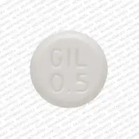 Rasagiline (Rasagiline [ ras-aj-il-een ])-GIL 0.5-0.5 mg-White-Round