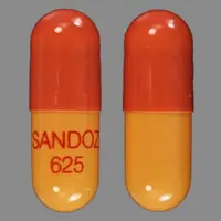 Rivastigmine (Rivastigmine (oral) [ ri-va-stig-meen ])-SANDOZ 625-6 mg-Orange / Red-Capsule-shape