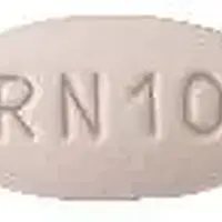 Rizatriptan (Rizatriptan [ rye-za-trip-tan ])-RN10-10 mg (base)-Pink-Oval