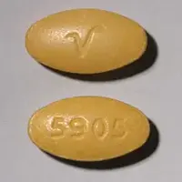 Sulfasalazine (Sulfasalazine)-V 5905-500 mg-Gold-Oval