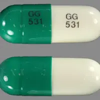 Temazepam (Temazepam [ te-maz-e-pam ])-GG 531 GG 531-15 mg-Green / White-Capsule-shape