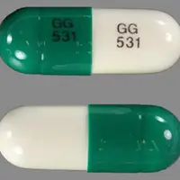 Temazepam (Temazepam [ te-maz-e-pam ])-GG 531 GG 531-15 mg-Green / White-Capsule-shape