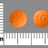 Thioridazine (Thioridazine [ thye-oh-rid-a-zeen ])-M 54 10-10 mg-Orange-Round