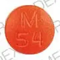 Thioridazine (Thioridazine [ thye-oh-rid-a-zeen ])-M 54 10-10 mg-Orange-Round