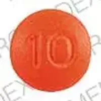 Thioridazine (Thioridazine [ thye-oh-rid-a-zeen ])-M 54 10-10 mg-Orange-Round