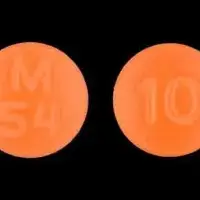 Thioridazine (Thioridazine [ thye-oh-rid-a-zeen ])-M 54 10-10 mg-Orange-Round