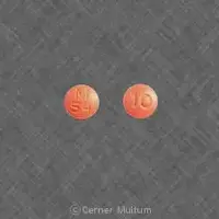 Thioridazine (Thioridazine [ thye-oh-rid-a-zeen ])-M 54 10-10 mg-Orange-Round