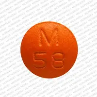 Thioridazine (Thioridazine [ thye-oh-rid-a-zeen ])-M 58 25-25 mg-Orange-Round