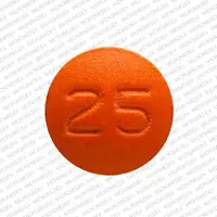 Thioridazine (Thioridazine [ thye-oh-rid-a-zeen ])-M 58 25-25 mg-Orange-Round