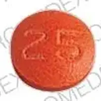 Thioridazine (Thioridazine [ thye-oh-rid-a-zeen ])-M 58 25-25 mg-Orange-Round