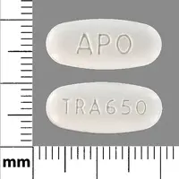 Tranexamic acid (lysteda) (Tranexamic acid (lysteda) [ tran-ex-am-ik-as-id ])-APO TRA 650-650 mg-White-Oval