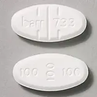 Trazodone (Trazodone [ traz-oh-done ])-barr 733 100 100 100-300 mg-White-Oval