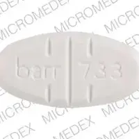 Trazodone (Trazodone [ traz-oh-done ])-barr 733 100 100 100-300 mg-White-Oval