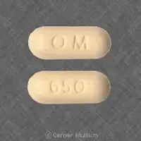 Acetaminophen and tramadol (Acetaminophen and tramadol [ a-seet-a-min-o-fen-and-tram-a-dol ])-O M 650-325 mg / 37.5 mg-Yellow-Capsule-shape