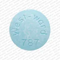 Acetaminophen, butalbital, and caffeine (Acetaminophen, butalbital, and caffeine [ a-seet-a-min-oh-fen, bue-tal-bi-tal, and-kaf-een ])-West-ward 787-325 mg / 50 mg / 40 mg-Blue-Round