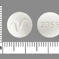 Acetaminophen, butalbital, and caffeine (Acetaminophen, butalbital, and caffeine [ a-seet-a-min-oh-fen, bue-tal-bi-tal, and-kaf-een ])-2355 V-325 mg / 50 mg / 40 mg-White-Round