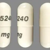 Anagrelide (Anagrelide [ an-ah-gre-lide ])-logo 5240 1 mg-1 mg-White-Capsule-shape