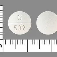 Bendroflumethiazide and nadolol (Bendroflumethiazide and nadolol [ ben-droe-floo-meth-eye-a-zide-and-nad-oh-lol ])-G 532-5 mg / 80 mg-White-Round