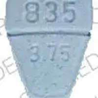 Clorazepate (Clorazepate [ klor-az-e-pate ])-WATSON 835 3.75-3.75 mg-Blue-Five-sided