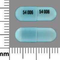 Cyclophosphamide (oral and injection) (Cyclophosphamide (oral/injection) [ sye-kloe-foss-fa-mide ])-54 006 54 006-25 mg-Blue-Capsule-shape