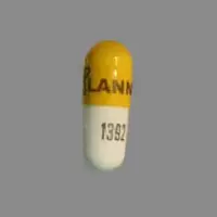 Danazol (Danazol [ dan-a-zol ])-Logo LANNETT 1392-50 mg-Yellow & White-Capsule-shape