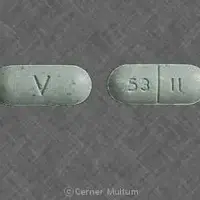 Mucus dm (Dextromethorphan and guaifenesin [ dex-troe-me-thor-fan-and-gwye-fen-e-sin ])-V 53 11-30 mg / 600 mg-Green-Oval