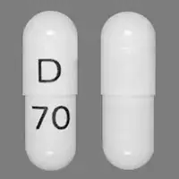 Didanosine (Didanosine [ dye-dan-oh-seen ])-D 70-125 mg-White-Capsule-shape